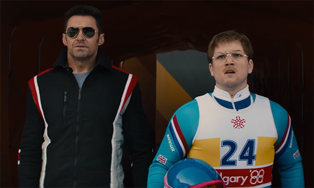 Taron Egerton & Hugh Jackman make a great team. Eddie the Eagle. Image Credit: 20th Century Fox.