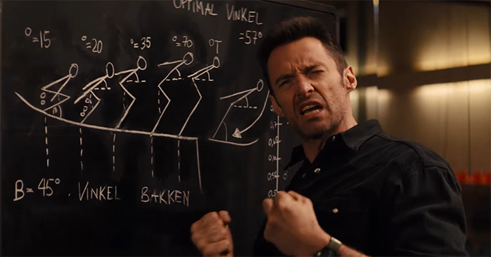 Out of context Hugh Jackman is the best Hugh Jackman. Eddie the Eagle. Image Credit: 20th Century Fox.