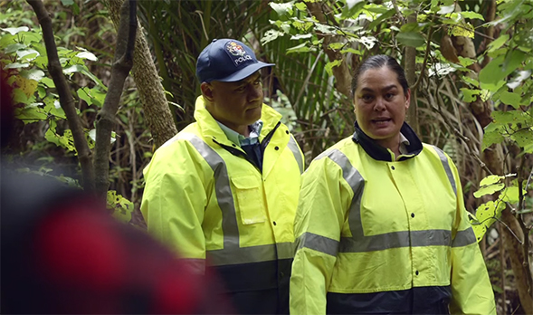 Rachel House as Paula is an amazing foil for Ricky and Hec. Hunt for the Wilderpeople. Image Credit: Madman.