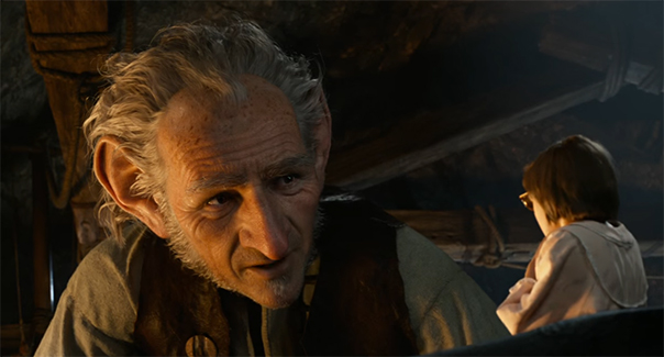 The connection between Mark Rylance and Ruby Barnhill is what makes this film work. The BFG. Image Credit: Disney.
