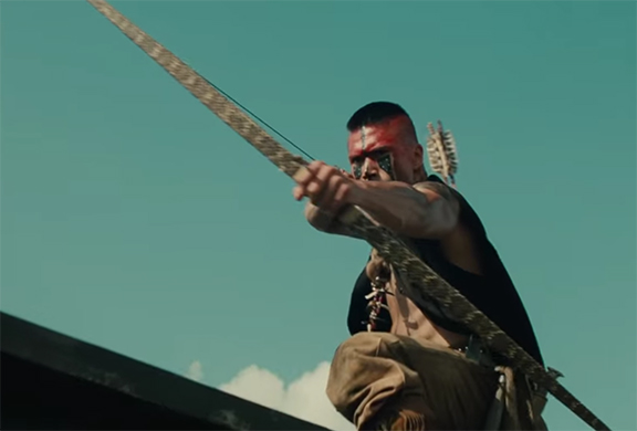 Martin Sensmeier gives a commanding performance as Red Harvest. The Magnificent Seven. Image Credit: Sony.