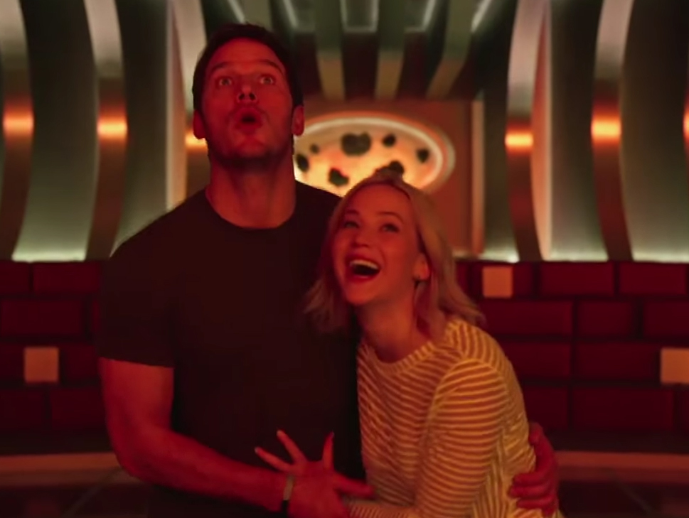 One of the best things about Passengers. Passengers. Image Credit: Sony. is the rapport between the cast