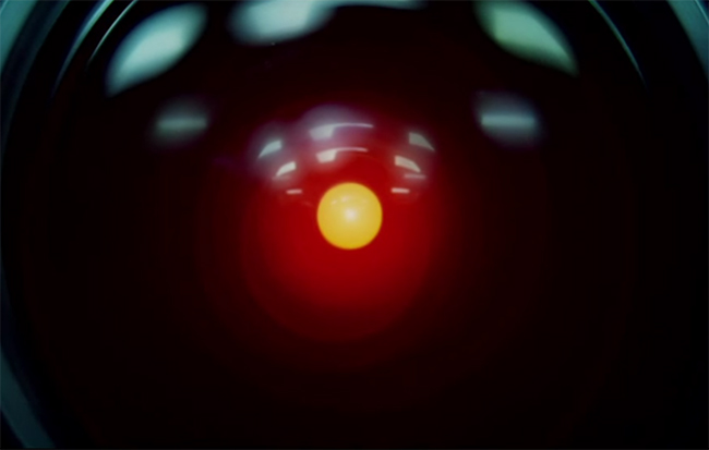 "I am afraid I can't do that Dave" one of those iconic movie moments. 2001 A Space Odyssey. Image Credit: MGM.
