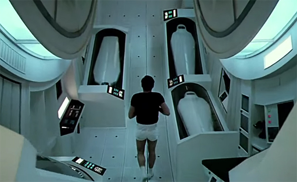 One of the most impressive scenes in cinema. 2001 A Space Odyssey. Image Credit: MGM.