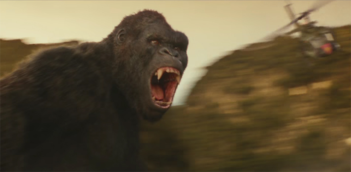 Kong is wonderfully realised. Kong: Skull Island. Image Credit: Warner Bros.