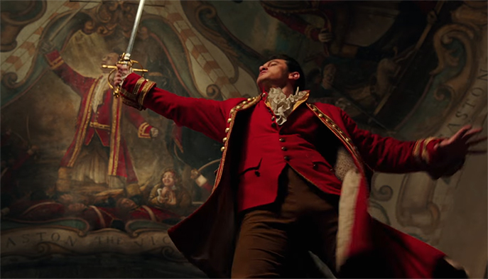 I was surprised just how well Luke Evans went as Gaston. Beauty and the Beast. Image Credit: Disney.