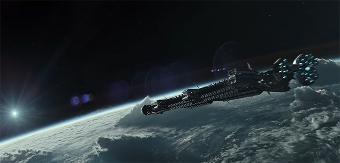 The Covenant is beautifully realised in both CGI and practical sets. Alien: Covenant. Image Credit: 20th Century Fox.