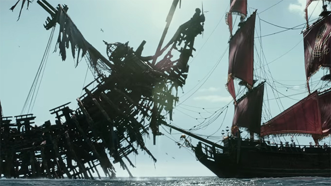 This is a cool moment but the film needed more work on its story to support moments like this. Pirates of the Caribbean: Dead Men Tell No Tales. Image Credit: Disney.