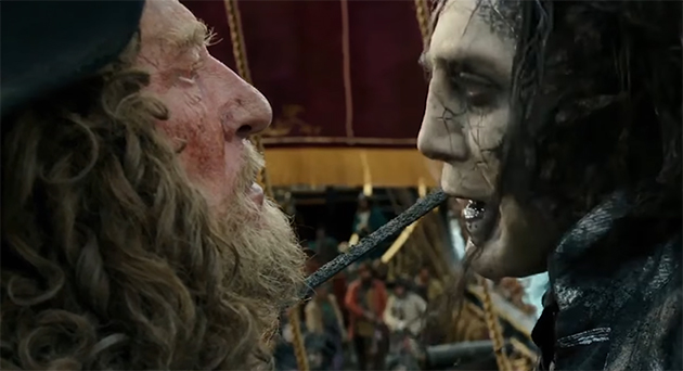 Watching Javier Bardem & Geoffrey Rush play off each other was fun. Pirates of the Caribbean: Dead Men Tell No Tales. Image Credit: Disney.