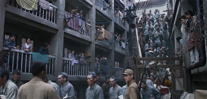 The sets are truly amazing in their scope. The Battleship Island. Image Credit: CJ Entertainment.