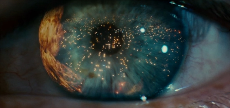 The eyes, windows to the soul. Blade Runner. Image Credit: Warner Bros.