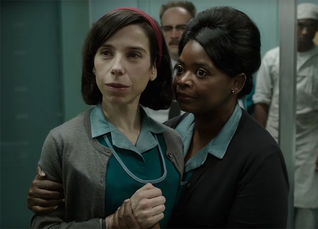 Both Sally Hawkins and Octavia Spencer give amazing performances, and create the heart of the film in the face of all around.