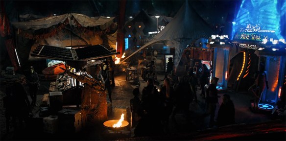 The set and costume design of the Orion bazaar was really wonderful.