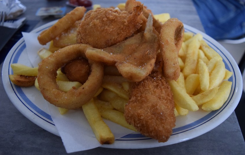 One should always have fish and chips when on the coast