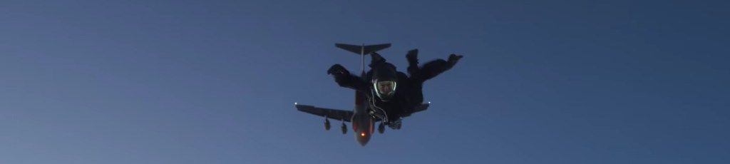 Hunt jumps out of a plane, he jumps out of a lot of things. Image Credit: Paramount Pictures/Bad Robot