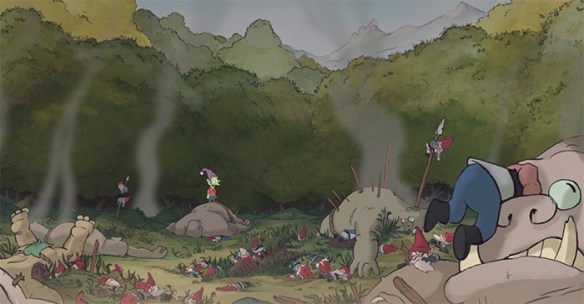 A Gnome/Ogre bloody battle field, in war no one wins