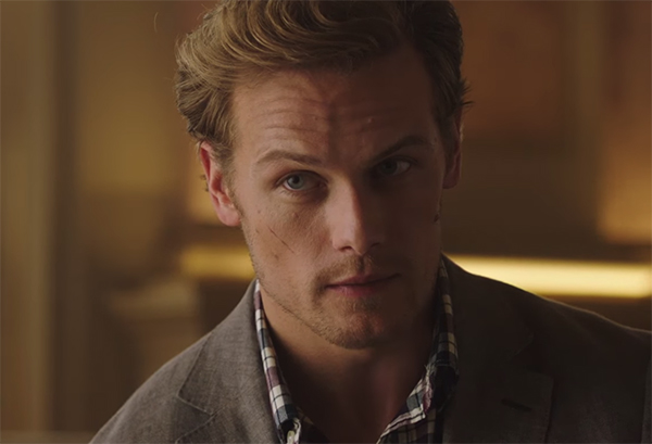 Sam Heughan giving some serious eyebrow here.
