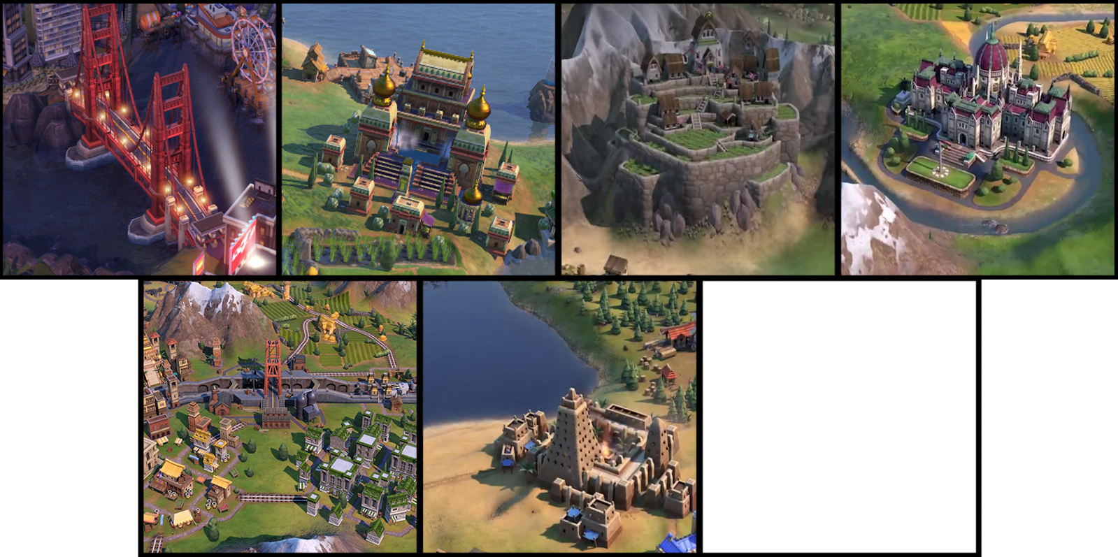 World Wonders of Civ 6 Gathering Storm. Image Credit Firaxis