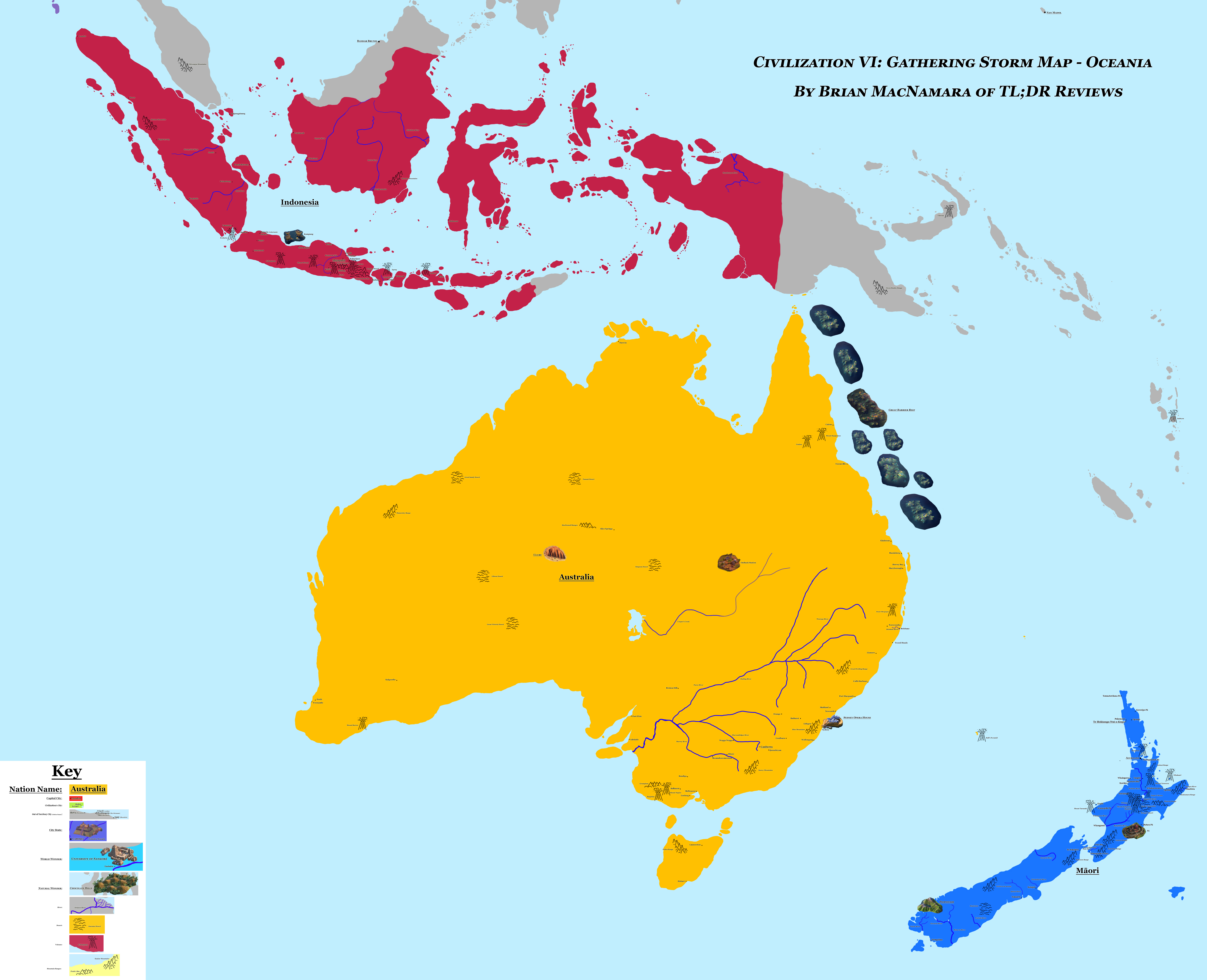Oceania in Civilization VI: Gathering Storm.