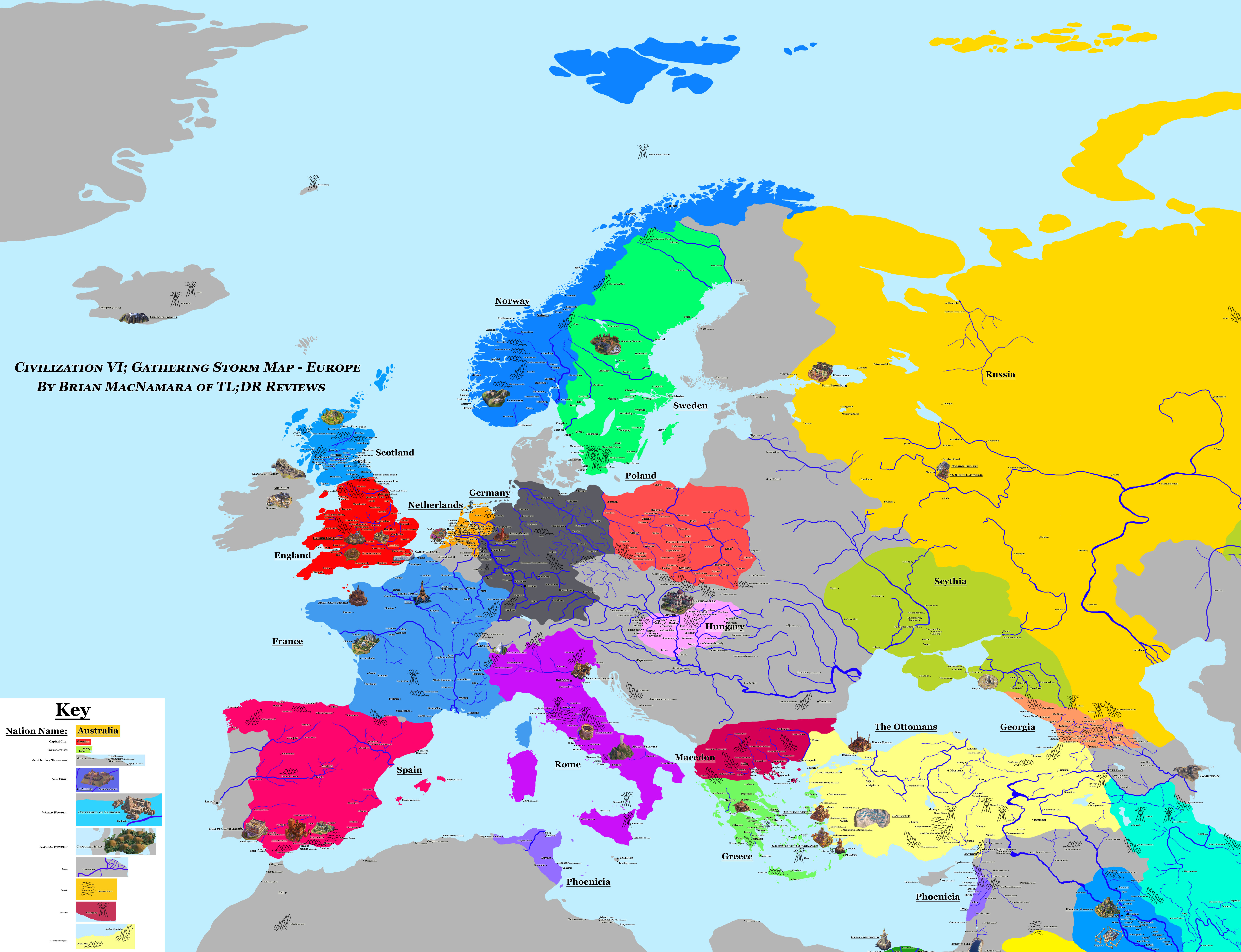 Europe in Civilization VI: Gathering Storm