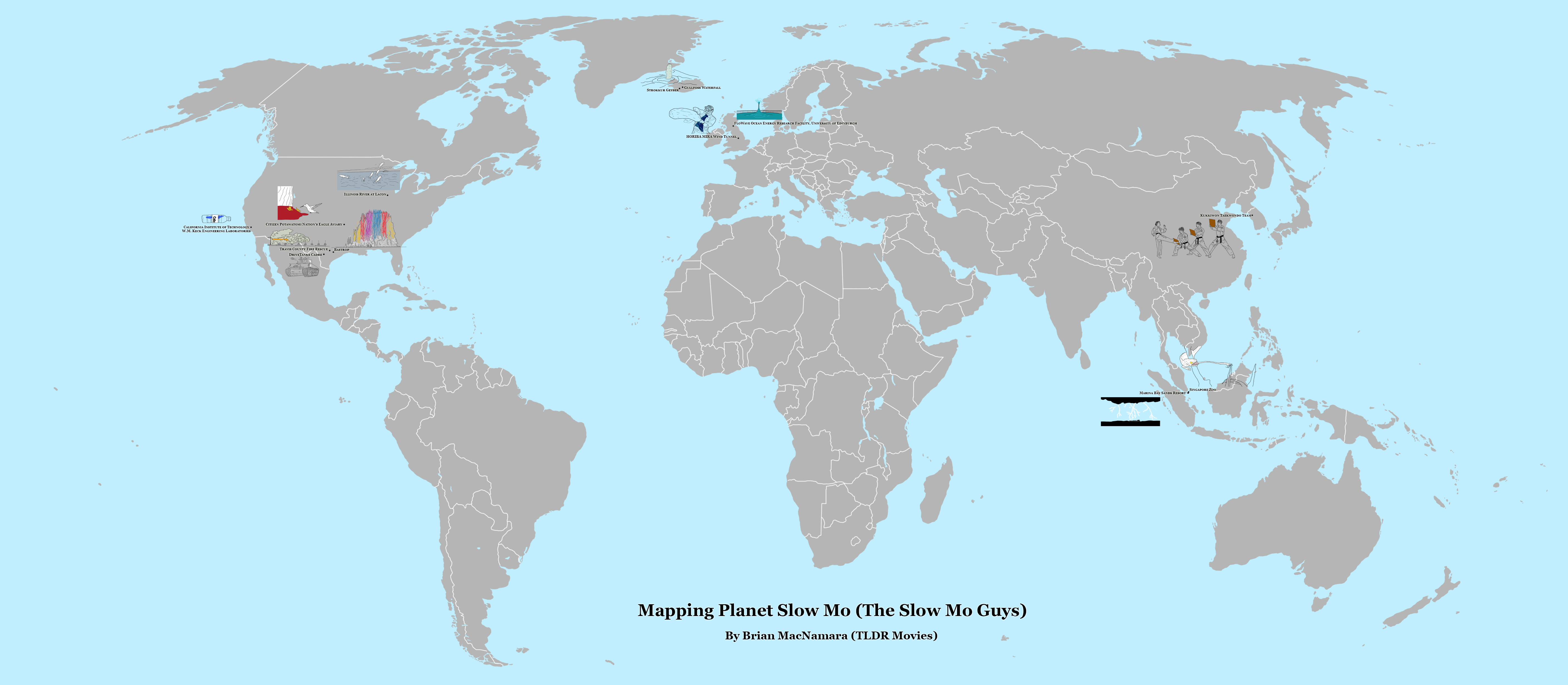 World Map of Planet Slow Mo. Image Credit: Brian MacNamara based of work by Gavin Free & Daniel Gruchy
