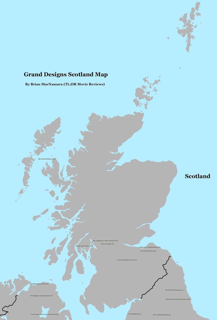 Scotland Grand Designs Map. Image Credit: Brian MacNamara