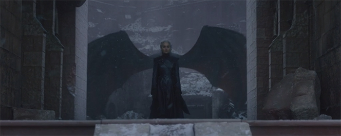 Daenerys (Emilia Clarke) in Game of Thrones: The Iron Throne. Image Credit: HBO.