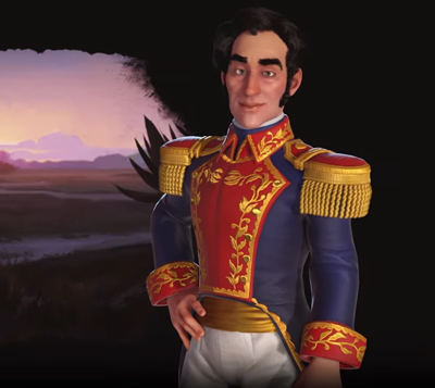 Simón Bolívar leader of Gran Colombia. Image Credit: Firaxis.