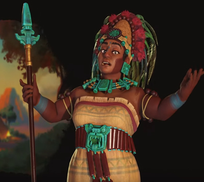 Lady Six Sky leader of The Maya. image credit: Firaxis Games.