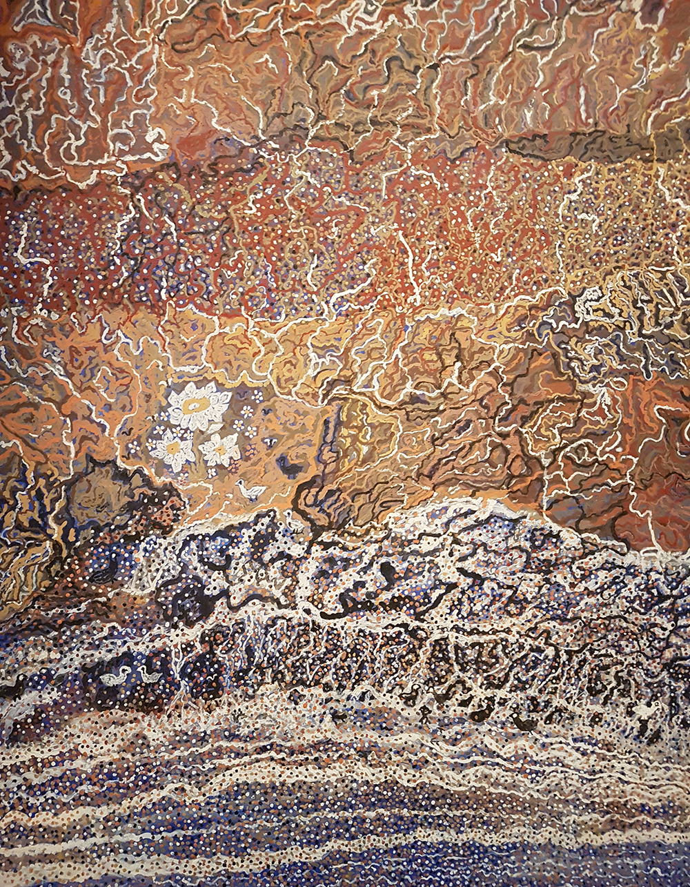 Mavis Ngallametta’s Bush Fire at Kutchendoopen