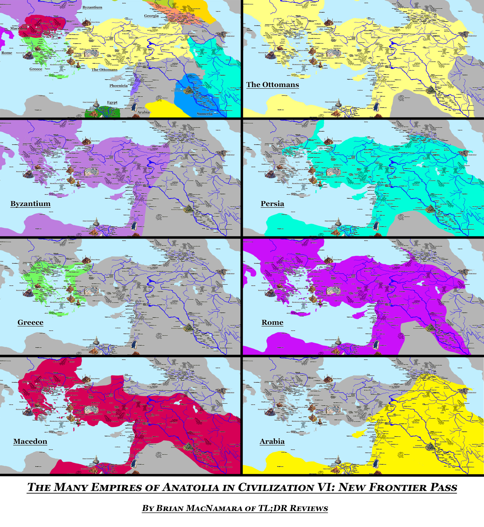 Civilization VI: New Frontiers Map - Anatolia. Image Credit: Brian MacNamara.