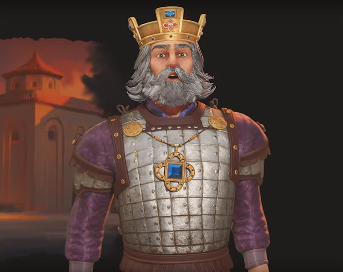 Basil II of Byzantium in Civilization VI. Image Credit: Firaxis Games.