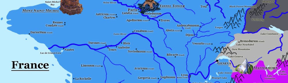 Civilization VI: New Frontiers Map - Gaul. Image Credit: Brian MacNamara.