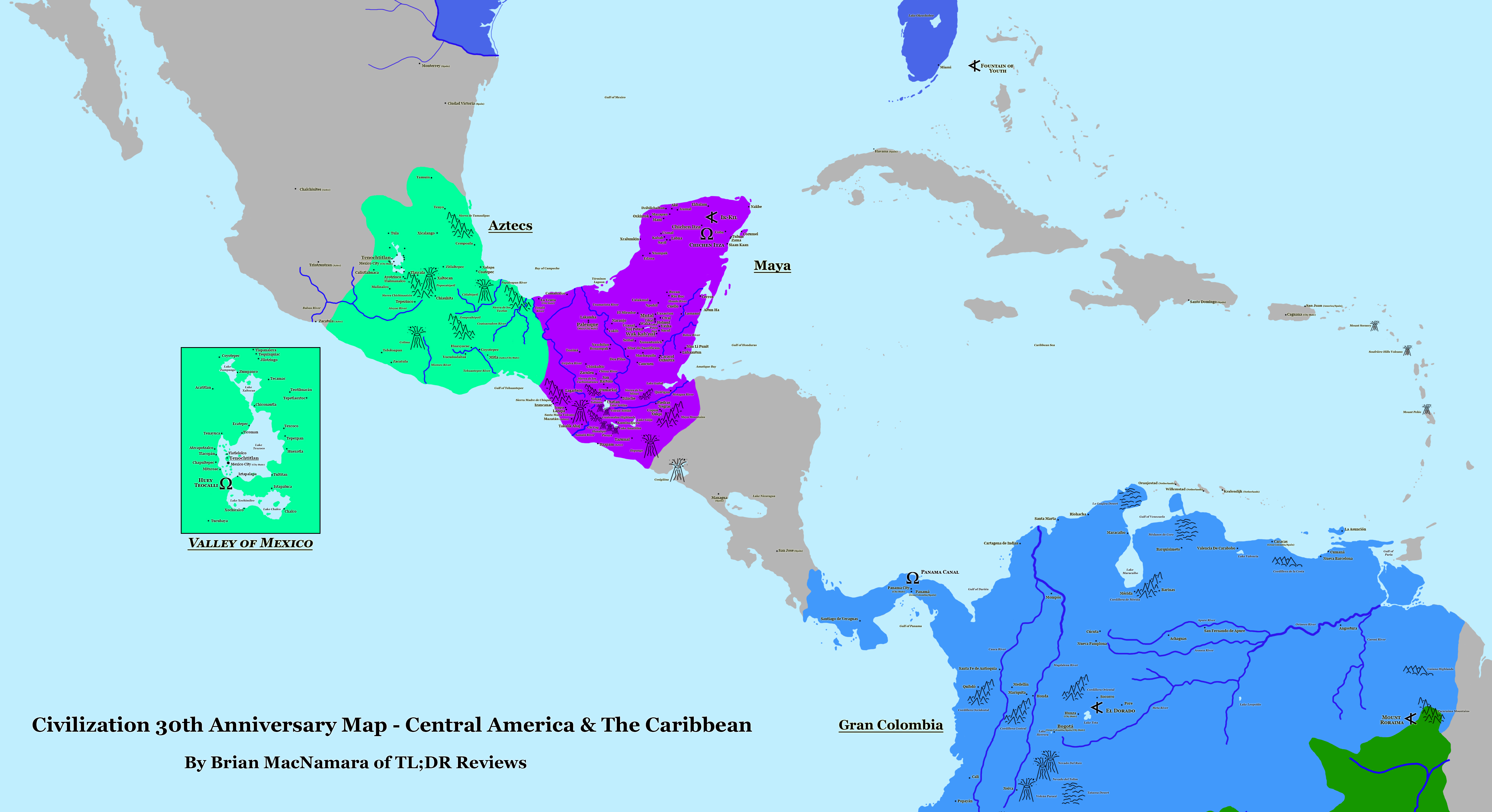 Central America Civilization Map. Image Credit: Brian MacNamara.