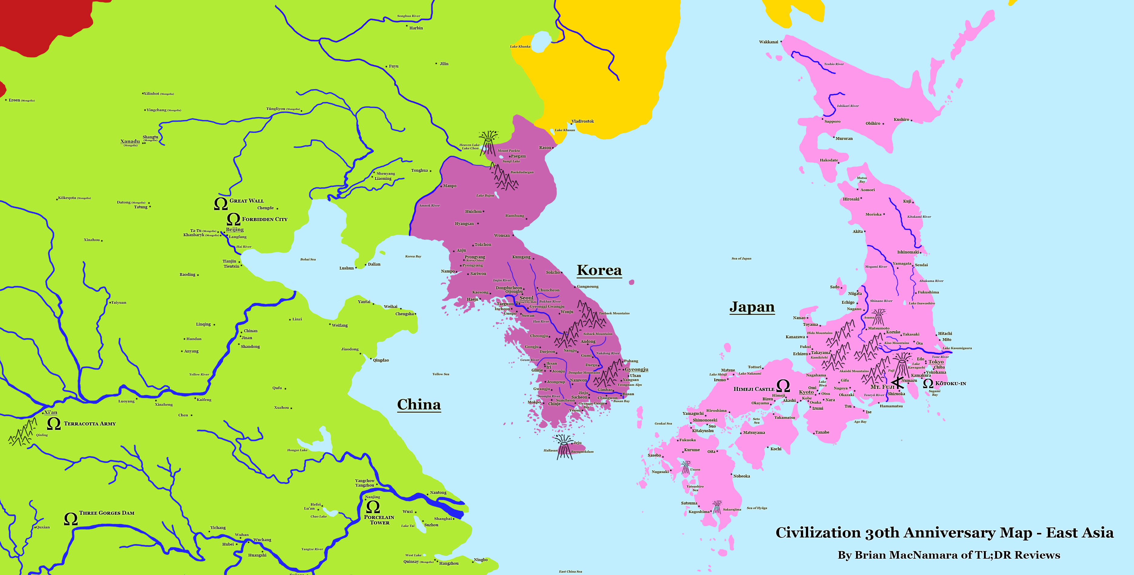 South East Asia Civilization Map. Image Credit: Brian MacNamara.