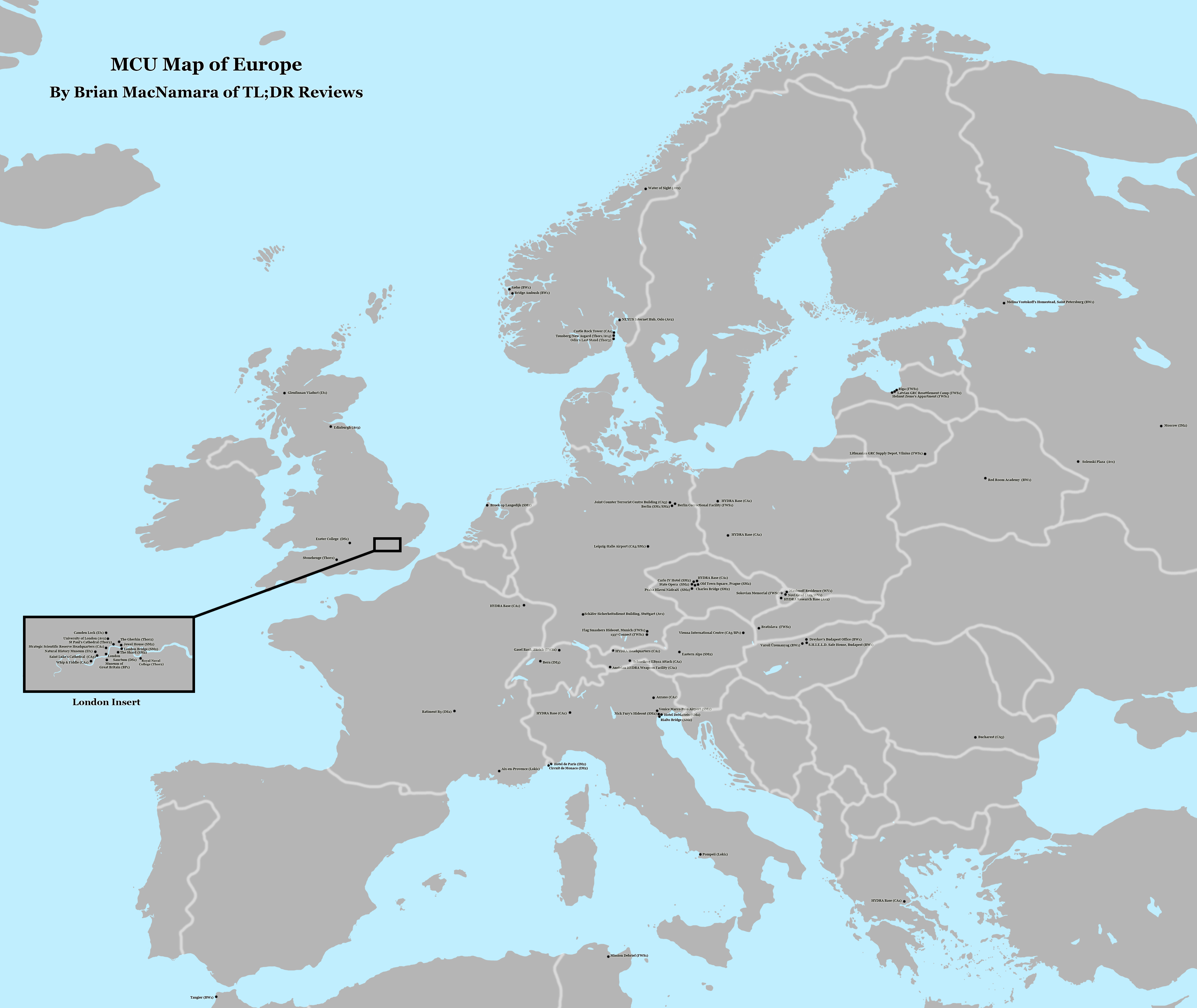 MCU Map Europe. Image Credit: Brian MacNamara.