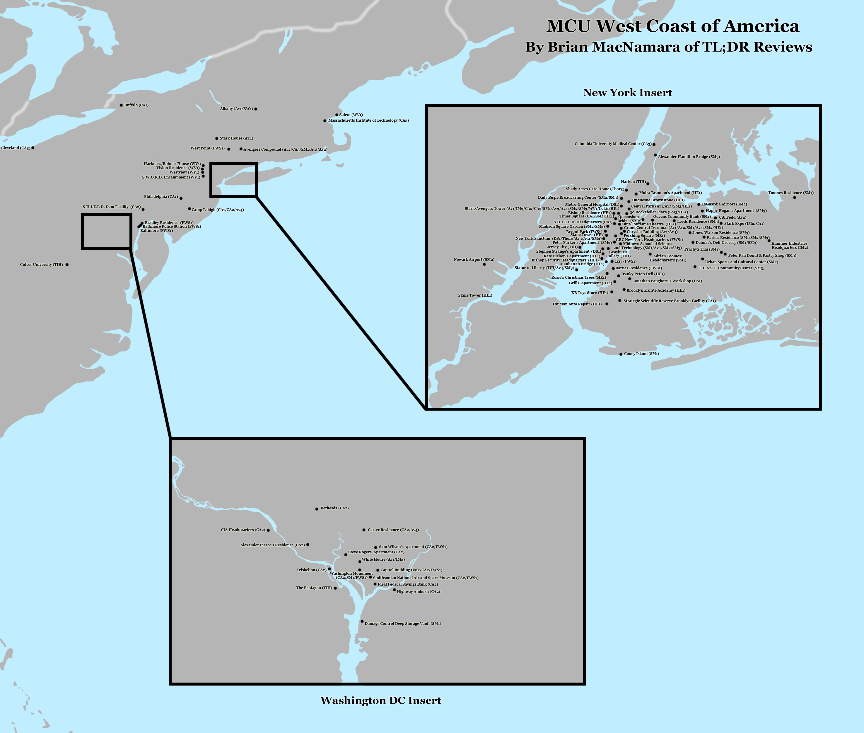 MCU Map West Coast of America. Image Credit: Brian MacNamara.