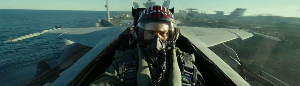 Tome Cruise in a Jet Plane taking off an aircraft carrier