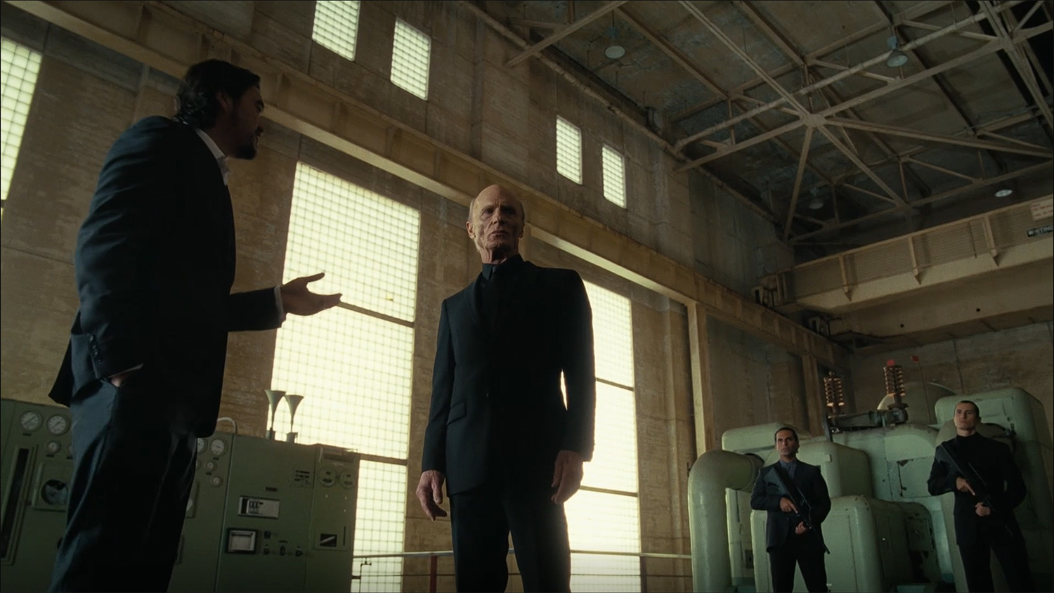 The Man in Black inspects his prize.