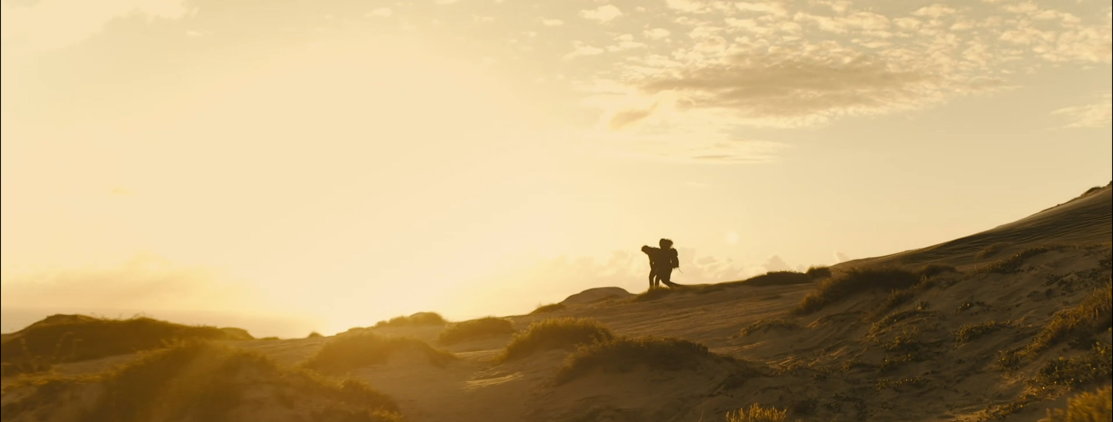 Maeve drags Caleb to the evac point.