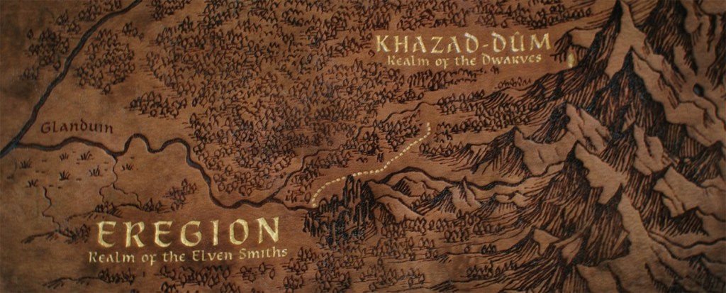 the map of Lord of the Rings