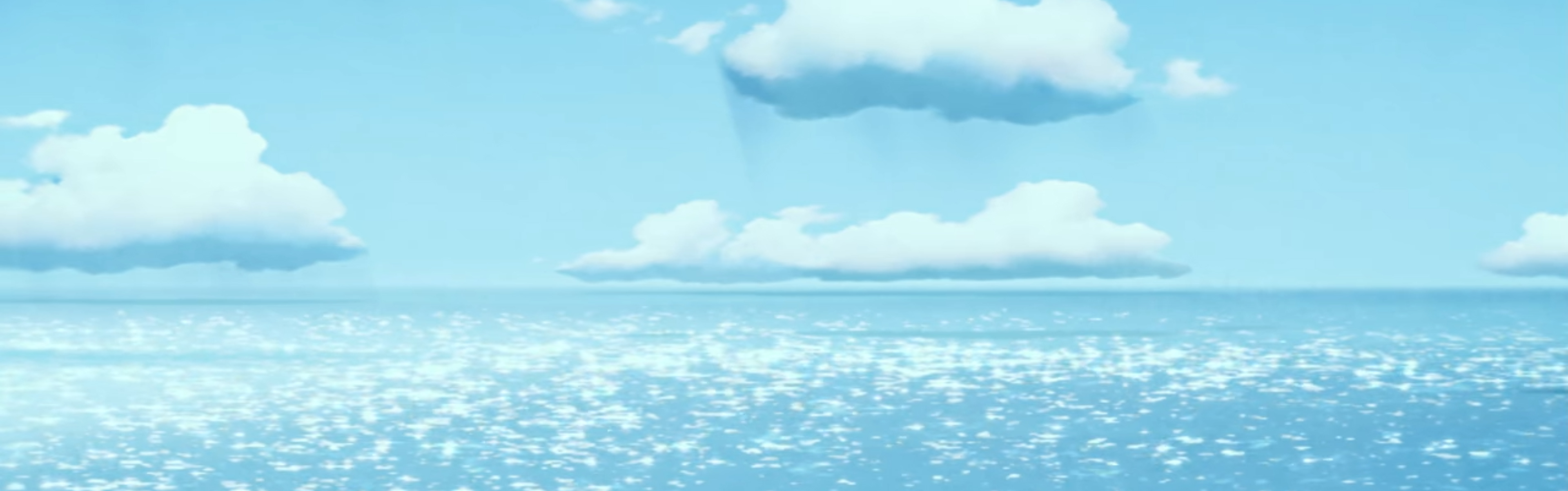 The clouds over an ocean.