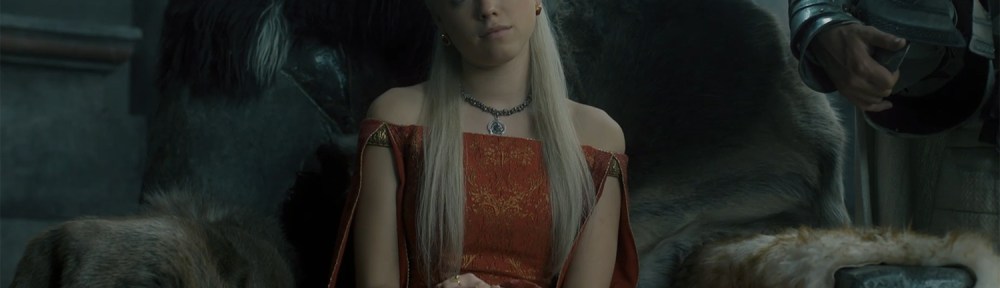 Rhaenyra watching the poor quality of the suitors.