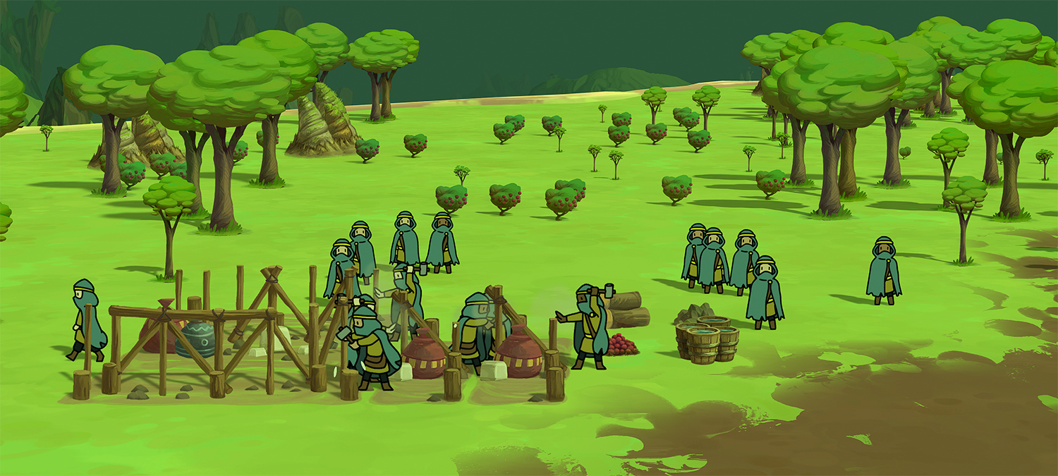 Building the first settlement on the Onbu.