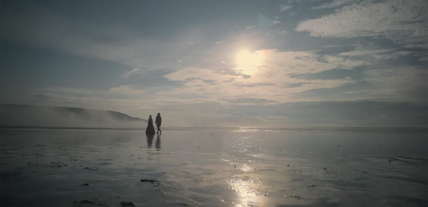 Rhaenyra and Laenor Velaryon on the beach