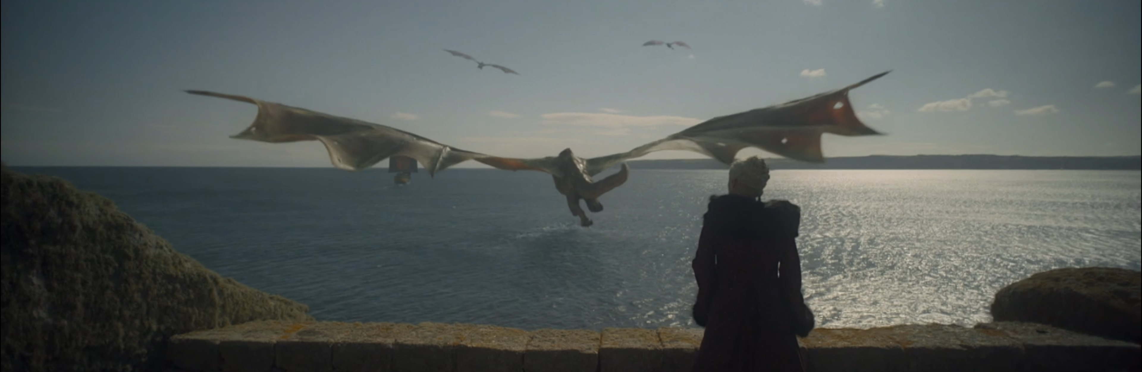 Dragons fly over Driftmark.