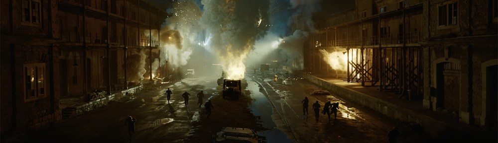 An allied bombing attack.