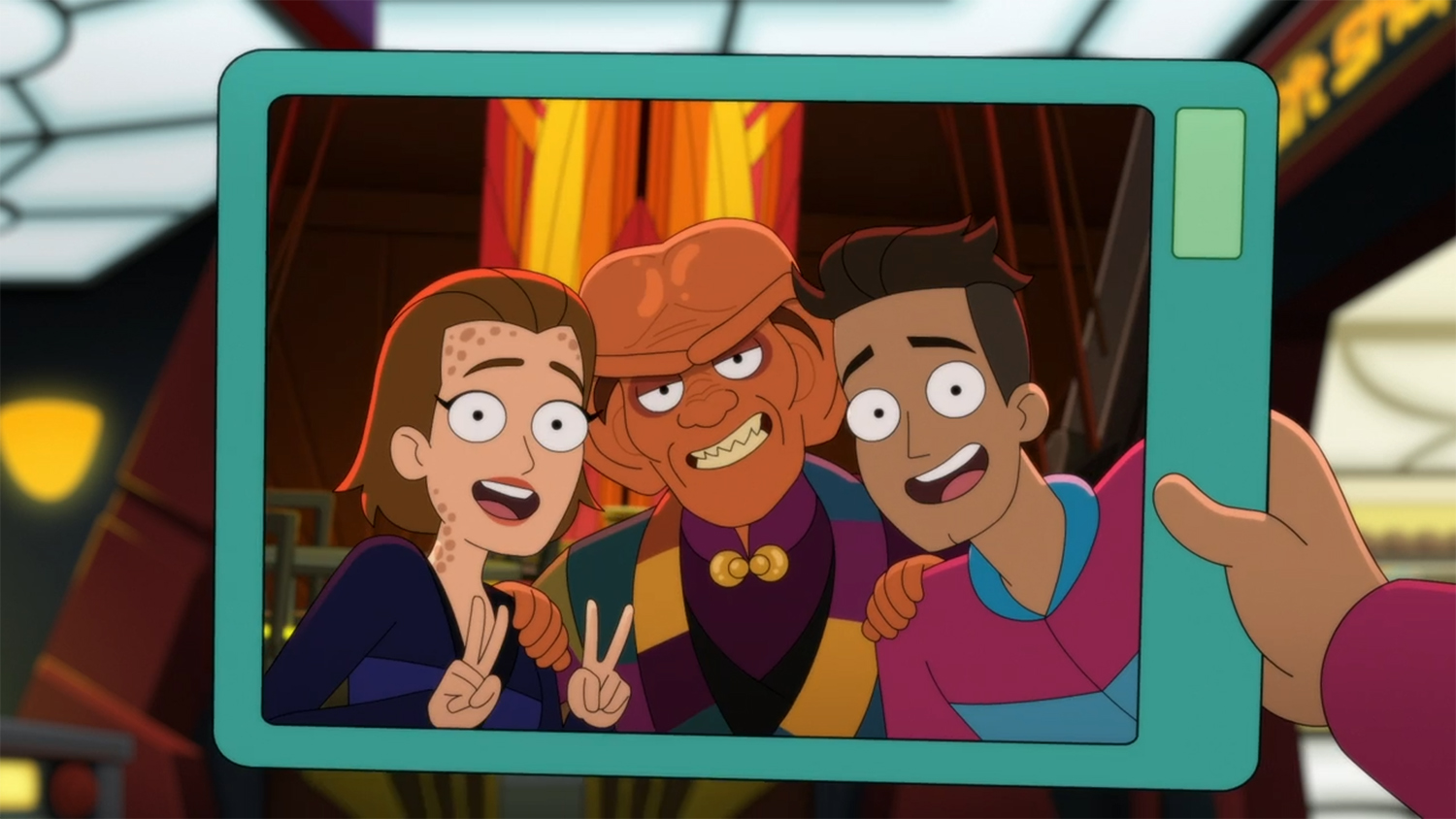 Quark takes a selfie.