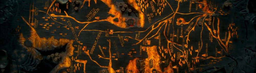 Illuminated map of Westeros.