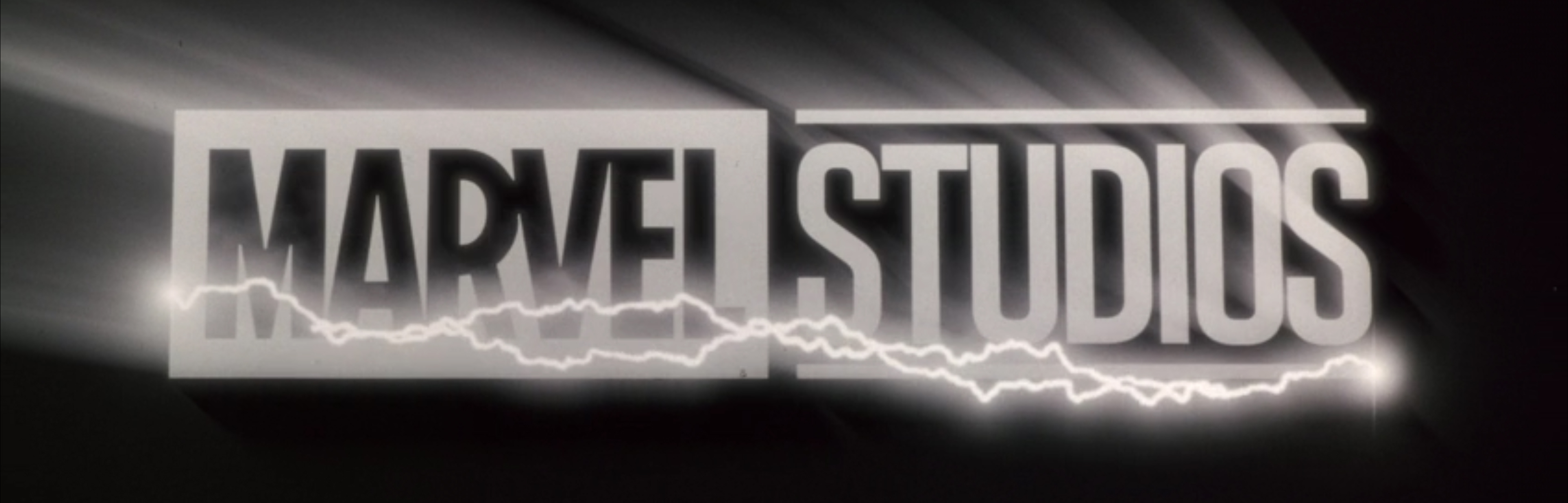 Marvel Studios logo in black-and-white.